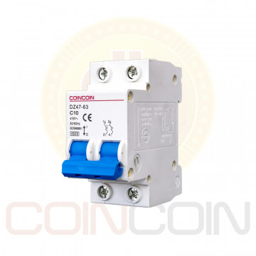 Thermomagnetic Breakers 2 Poles 10 AMP CoinCoin