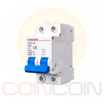 Thermomagnetic Breakers 2 Poles 25 AMP CoinCoin